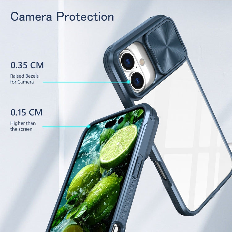 Sliding Camshield Acrylic Hybrid TPU Phone Case, For iPhone 16 Pro Max, For iPhone 16 Pro, For iPhone 16 Plus, For iPhone 16