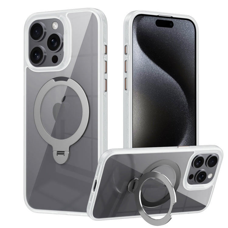 Transparent MagSafe Magnetic Rotating Ring Holder Phone Case, For iPhone 16 Pro Max, For iPhone 16 Pro, For iPhone 16 Plus, For iPhone 16, For iPhone 15 Pro Max, For iPhone 15 Pro, For iPhone 15 Plus, For iPhone 15