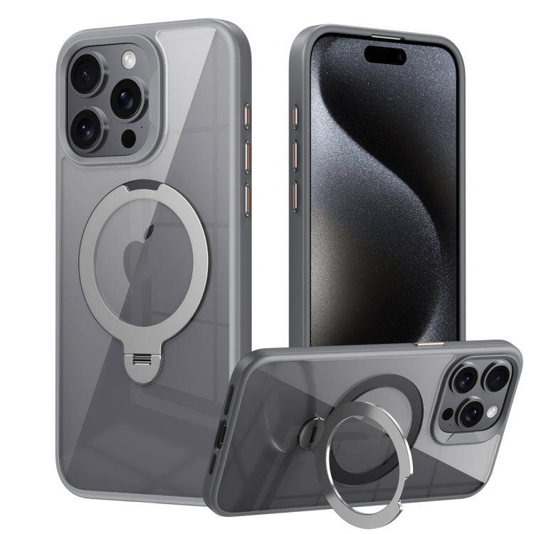 Transparent MagSafe Magnetic Rotating Ring Holder Phone Case, For iPhone 16 Pro Max, For iPhone 16 Pro, For iPhone 16 Plus, For iPhone 16, For iPhone 15 Pro Max, For iPhone 15 Pro, For iPhone 15 Plus, For iPhone 15