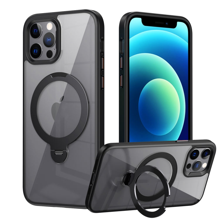 Transparent MagSafe Magnetic Rotating Ring Holder Phone Case, For iPhone 14 Plus, For iPhone 14, For iPhone 14 Pro, For iPhone 14 Pro Max, For iPhone 13 Pro Max, For iPhone 13 Pro, For iPhone 13, For iPhone 12 / 12 Pro