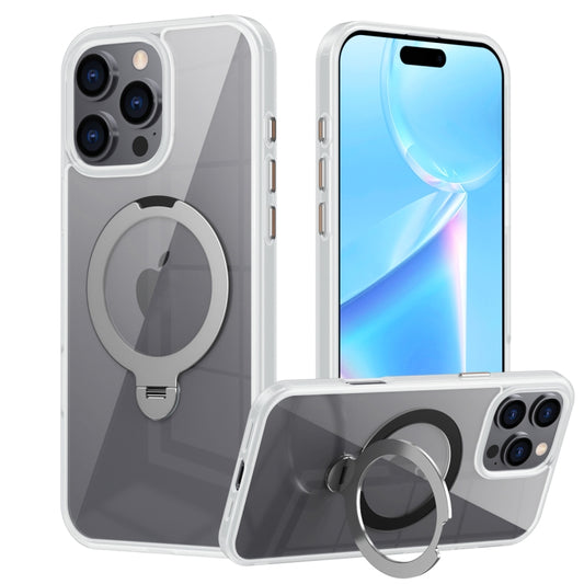 Transparent MagSafe Magnetic Rotating Ring Holder Phone Case, For iPhone 16 Pro Max, For iPhone 16 Pro, For iPhone 16 Plus, For iPhone 16, For iPhone 15 Pro Max, For iPhone 15 Pro, For iPhone 15 Plus, For iPhone 15