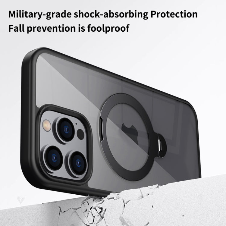 Transparent MagSafe Magnetic Rotating Ring Holder Phone Case, For iPhone 16 Pro Max, For iPhone 16 Pro, For iPhone 16 Plus, For iPhone 16, For iPhone 15 Pro Max, For iPhone 15 Pro, For iPhone 15 Plus, For iPhone 15