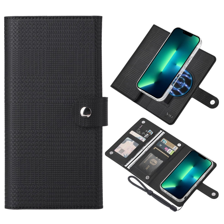 ViLi GHA-C Series RFID MagSafe Magnetic Flip Leather Phone Case, For iPhone 13 Pro Max, For iPhone 13 Pro, For iPhone 13