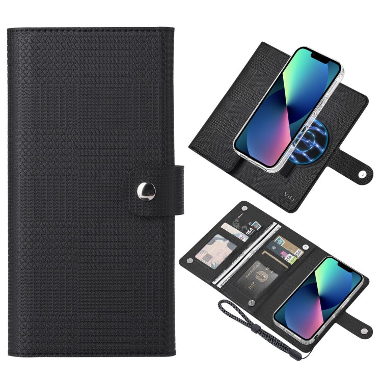 ViLi GHA-C Series RFID MagSafe Magnetic Flip Leather Phone Case, For iPhone 13 Pro Max, For iPhone 13 Pro, For iPhone 13