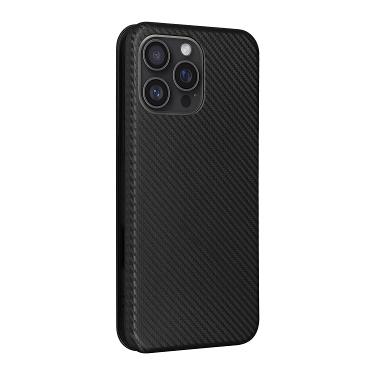 Carbon Fiber Texture Flip Leather Phone Case, For iPhone 16 Pro Max, For iPhone 16 Pro, For iPhone 16 Plus, For iPhone 16, iPhone 16e