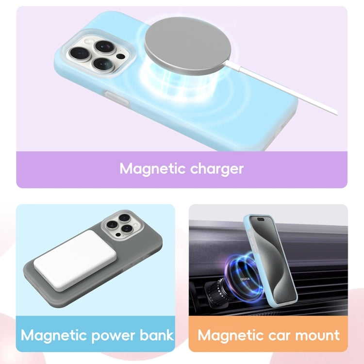 Jelly Liquid Silicone MagSafe Magnetic Phone Case, For iPhone 16 Pro Max, For iPhone 16 Pro, For iPhone 16 Plus