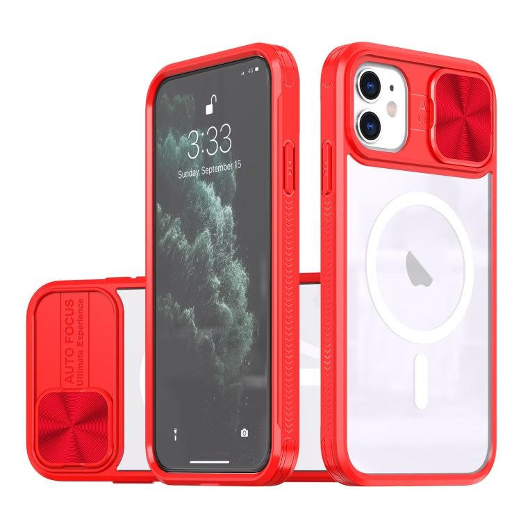 Clear Acrylic + PC + TPU MagSafe Lens Sliding Cover Full Coverage Phone Case, For iPhone 12, For  iPhone 12 Pro Max, For  iPhone 11 Pro Max, For iPhone 11