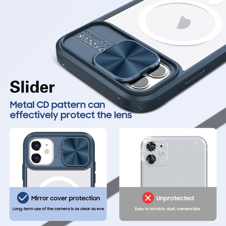 Clear Acrylic + PC + TPU MagSafe Lens Sliding Cover Full Coverage Phone Case, For iPhone 12, For  iPhone 12 Pro Max, For  iPhone 11 Pro Max, For iPhone 11