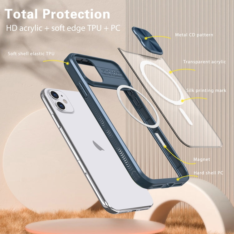 Clear Acrylic + PC + TPU MagSafe Lens Sliding Cover Full Coverage Phone Case, For iPhone 12, For  iPhone 12 Pro Max, For  iPhone 11 Pro Max, For iPhone 11