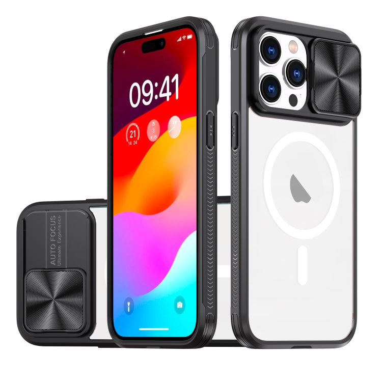 Clear Acrylic + PC + TPU MagSafe Lens Sliding Cover Full Coverage Phone Case, For iPhone 12, For  iPhone 12 Pro Max, For  iPhone 11 Pro Max, For iPhone 11