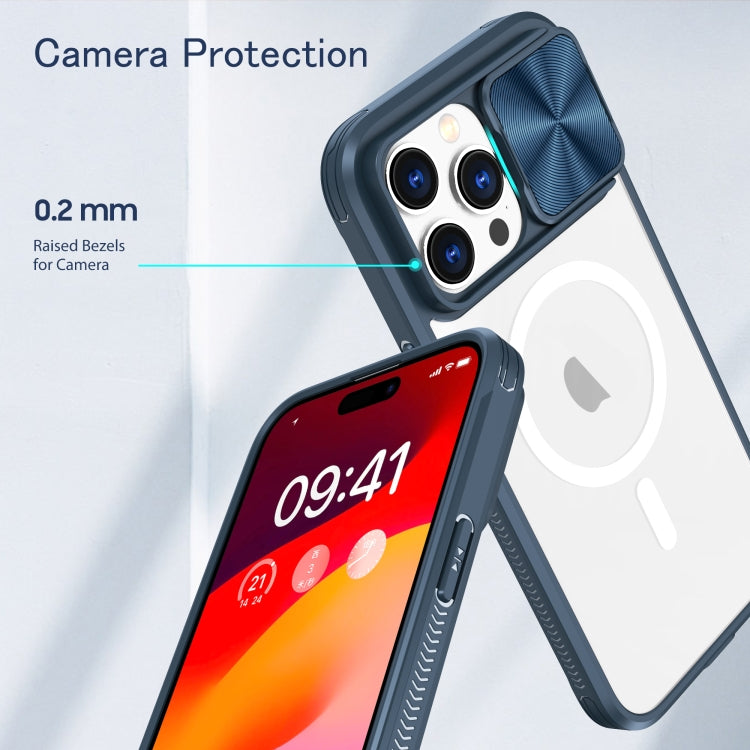 Clear Acrylic + PC + TPU MagSafe Lens Sliding Cover Full Coverage Phone Case, For  iPhone 15 Pro Max, For iPhone 14 Plus, For iPhone 14 / 13, For  iPhone 14 Pro Max