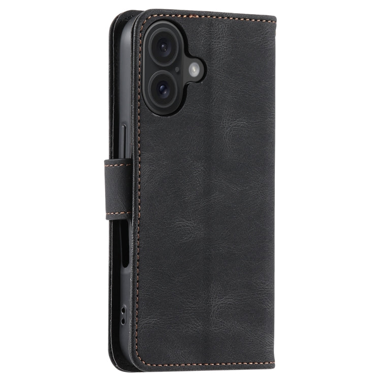 Nail Skin Feel Stitching Calf Texture Leather Phone Case, For iPhone 16