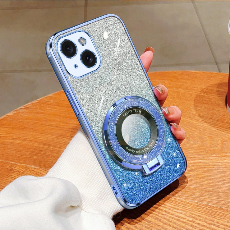 Plated Gradient Glitter Round Holder TPU Phone Case, For iPhone 15 Plus, For iPhone 15, For iPhone 14 Plus, For iPhone 14, For iPhone 14 Pro, For iPhone 14 Pro Max