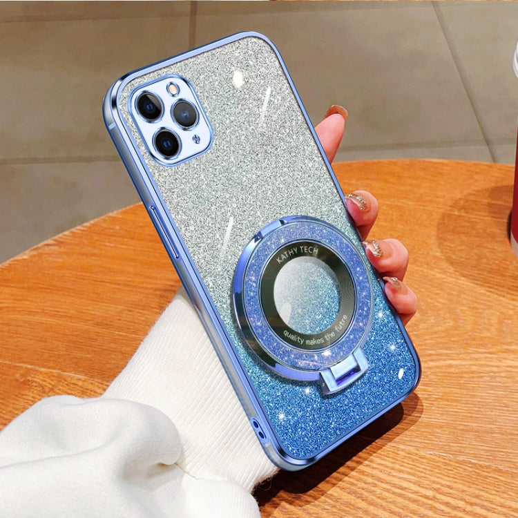 Plated Gradient Glitter Round Holder TPU Phone Case, For iPhone 12 Pro Max, For iPhone 12 Pro, For iPhone 12 mini, For iPhone 11 Pro Max, For iPhone 11, For iPhone 11 Pro