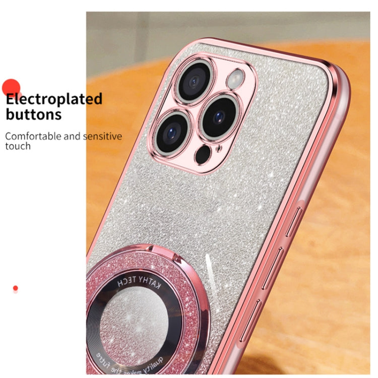 Plated Gradient Glitter Round Holder TPU Phone Case, For iPhone 16 Pro Max, For iPhone 16 Pro, For iPhone 16 Plus, For iPhone 16, For iPhone 15 Pro Max, For iPhone 15 Pro