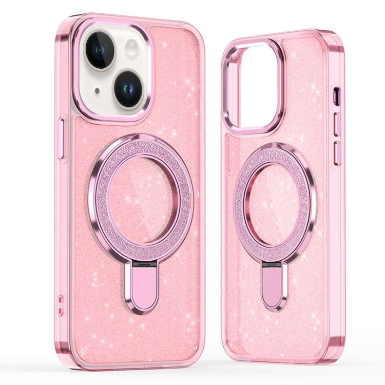 Glitter Ring Holder MagSafe Phone Case, For iPhone 15 Plus, For iPhone 15, For iPhone 14 Plus, For iPhone 13 / 14, For iPhone 14 Pro, For iPhone 14 Pro Max