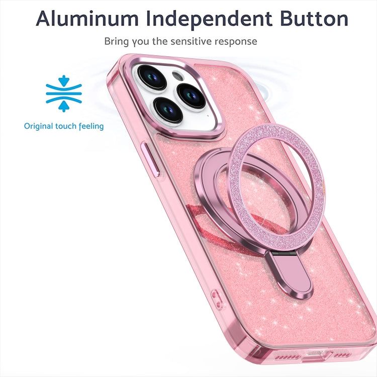 Glitter Ring Holder MagSafe Phone Case, For iPhone 13 Pro Max, For iPhone 13 Pro, For iPhone 12 / 12 Pro, For iPhone 12 Pro Max, For iPhone 11, For iPhone XR