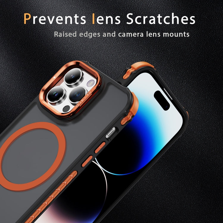 Rainbow Series Skin Feel MagSafe Lens Holder Phone Case, For iPhone 14 Pro Max, For iPhone 13, For iPhone 12 Pro Max, For iPhone 12 Pro, For iPhone 11