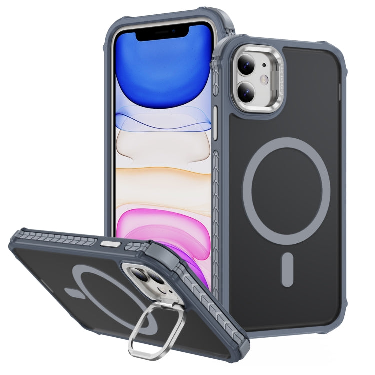 Rainbow Series Skin Feel MagSafe Lens Holder Phone Case, For iPhone 14 Pro Max, For iPhone 13, For iPhone 12 Pro Max, For iPhone 12 Pro, For iPhone 11