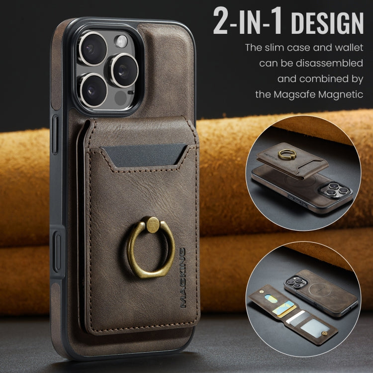 DG.MING K1 MagSafe Detachable Wallet RFID Back Cover Phone Case, For iPhone 16 Pro Max, For iPhone 16 Pro, For iPhone 14, For iPhone 14 Pro, For iPhone 14 Pro Max, For iPhone 13 Pro Max