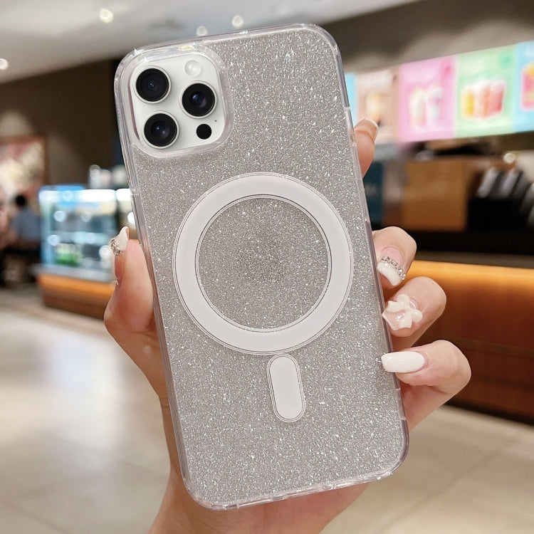 Acrylic Transparent Glitter MagSafe Phone Case, For iPhone 15 Pro Max, For iPhone 15 Pro, For iPhone 15 Plus, For iPhone 15