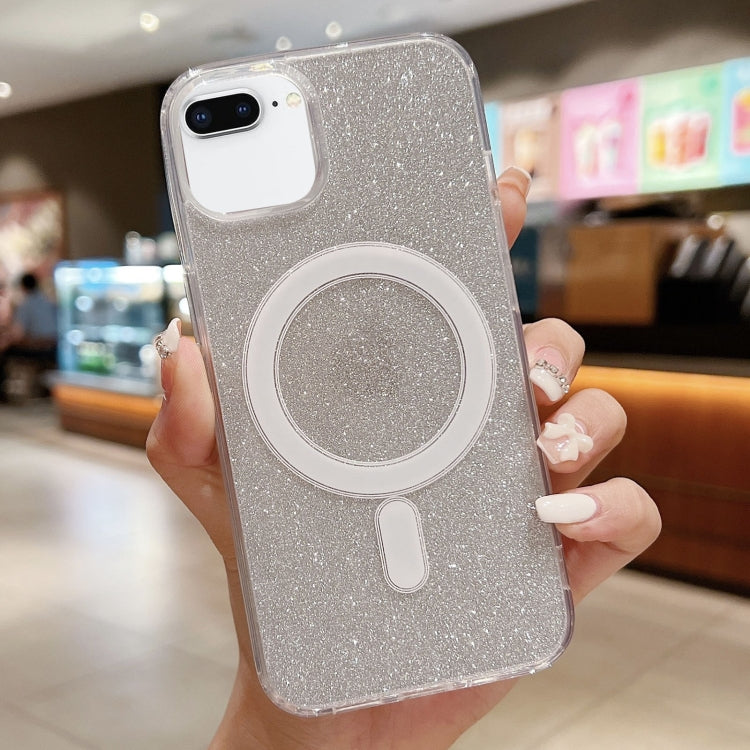 Acrylic Transparent Glitter MagSafe Phone Case, For iPhone 8 Plus / 7 Plus