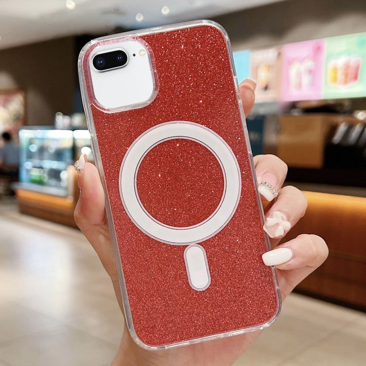 Acrylic Transparent Glitter MagSafe Phone Case, For iPhone 8 Plus / 7 Plus