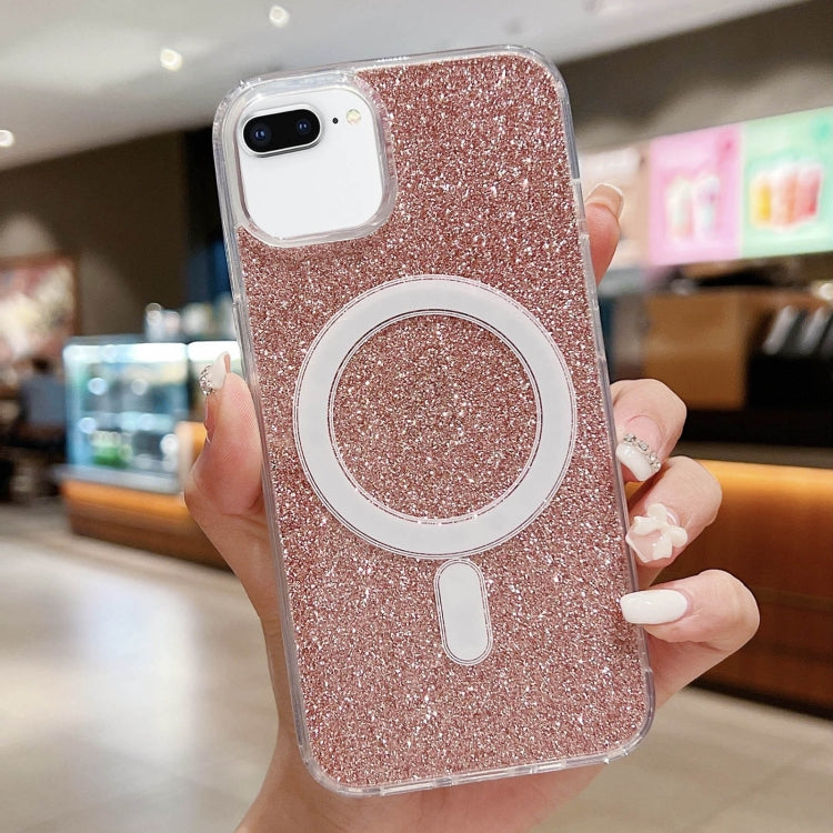 Acrylic Transparent Glitter MagSafe Phone Case, For iPhone 8 Plus / 7 Plus