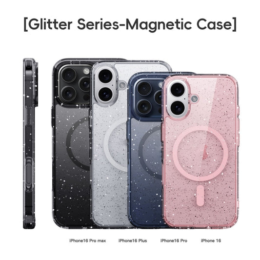 Glitter Powder MagSafe Magnetic Phone Case, For iPhone 16 Pro Max, For iPhone 16 Pro, For iPhone 16 Plus, For iPhone 16