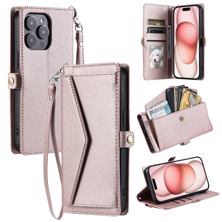 Wallet Multi-card Slot Leather Phone Case with Lanyard, For iPhone SE 2022 / SE 2020 / 7 / 8, For iPhone 13 Pro Max, For iPhone 13 Pro, For iPhone 13, For iPhone 13 mini, For iPhone 12 Pro Max