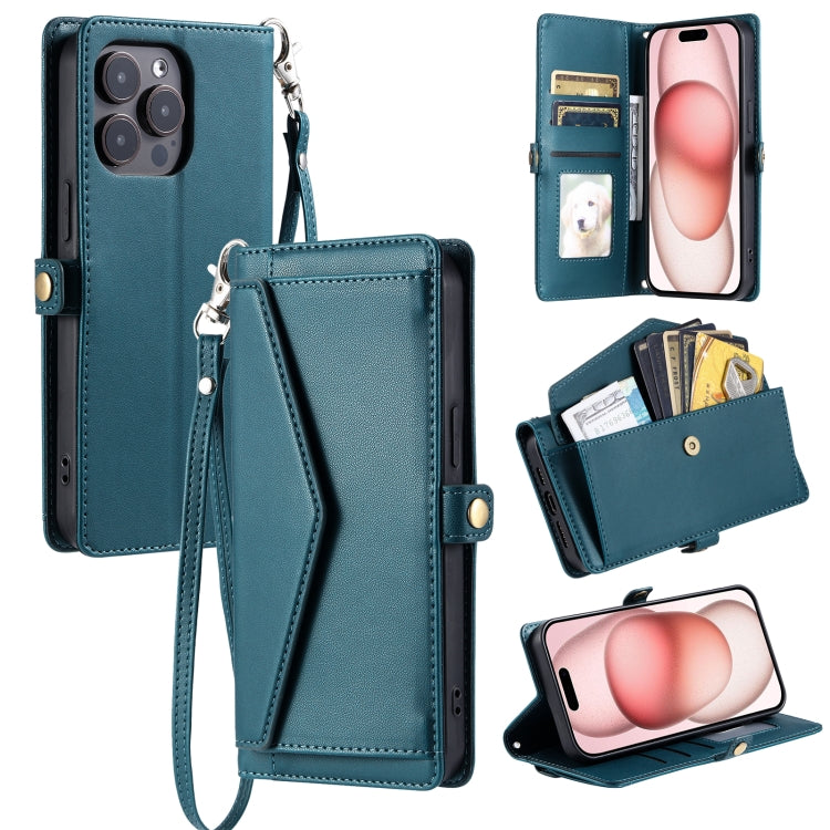 Wallet Multi-card Slot Leather Phone Case with Lanyard, For iPhone SE 2022 / SE 2020 / 7 / 8, For iPhone 13 Pro Max, For iPhone 13 Pro, For iPhone 13, For iPhone 13 mini, For iPhone 12 Pro Max