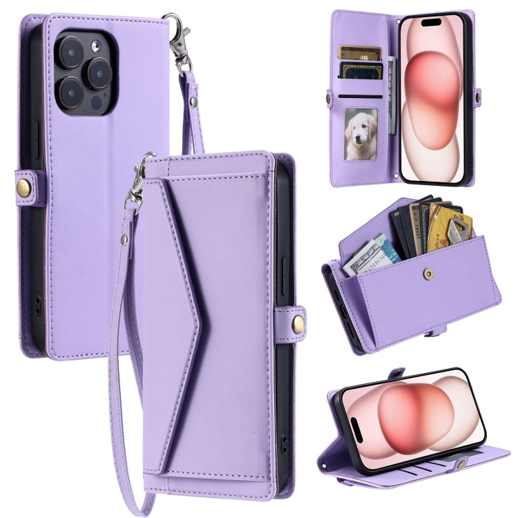 Wallet Multi-card Slot Leather Phone Case with Lanyard, For iPhone SE 2022 / SE 2020 / 7 / 8, For iPhone 13 Pro Max, For iPhone 13 Pro, For iPhone 13, For iPhone 13 mini, For iPhone 12 Pro Max