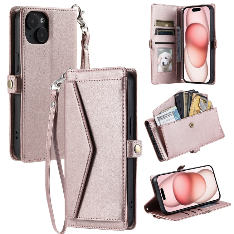 Wallet Multi-card Slot Leather Phone Case with Lanyard, For iPhone SE 2022 / SE 2020 / 7 / 8, For iPhone 13 Pro Max, For iPhone 13 Pro, For iPhone 13, For iPhone 13 mini, For iPhone 12 Pro Max