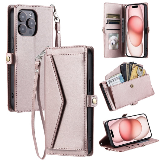 Wallet Multi-card Slot Leather Phone Case with Lanyard, For iPhone 15 Pro, For iPhone 15 Plus, For iPhone 14 Plus, For iPhone 14, For iPhone 14 Pro, For iPhone 14 Pro Max