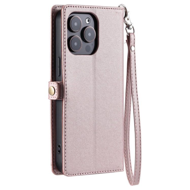 Wallet Multi-card Slot Leather Phone Case with Lanyard, For iPhone 15 Pro, For iPhone 15 Plus, For iPhone 14 Plus, For iPhone 14, For iPhone 14 Pro, For iPhone 14 Pro Max