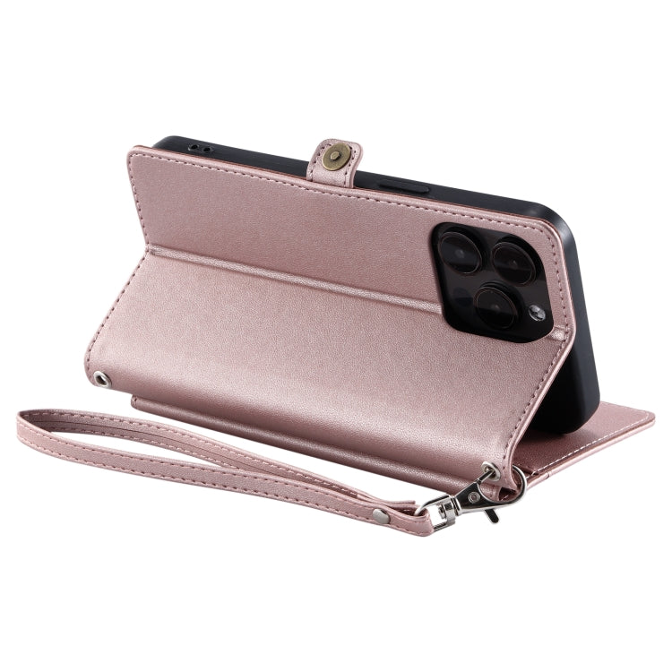 Wallet Multi-card Slot Leather Phone Case with Lanyard, For iPhone 15 Pro, For iPhone 15 Plus, For iPhone 14 Plus, For iPhone 14, For iPhone 14 Pro, For iPhone 14 Pro Max