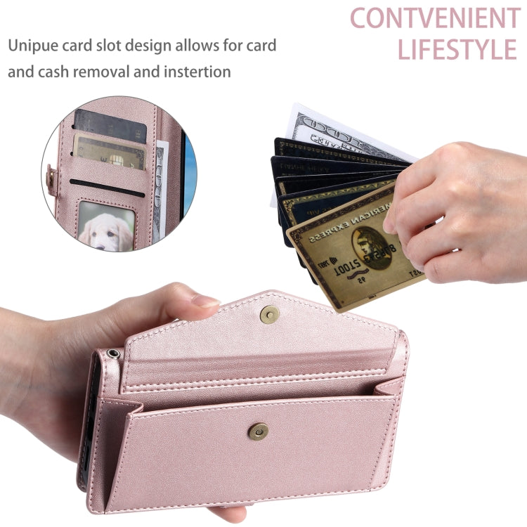 Wallet Multi-card Slot Leather Phone Case with Lanyard, For iPhone 15 Pro, For iPhone 15 Plus, For iPhone 14 Plus, For iPhone 14, For iPhone 14 Pro, For iPhone 14 Pro Max