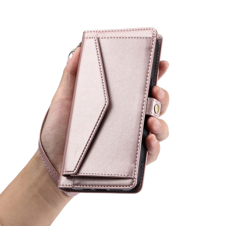 Wallet Multi-card Slot Leather Phone Case with Lanyard, For iPhone 15 Pro, For iPhone 15 Plus, For iPhone 14 Plus, For iPhone 14, For iPhone 14 Pro, For iPhone 14 Pro Max