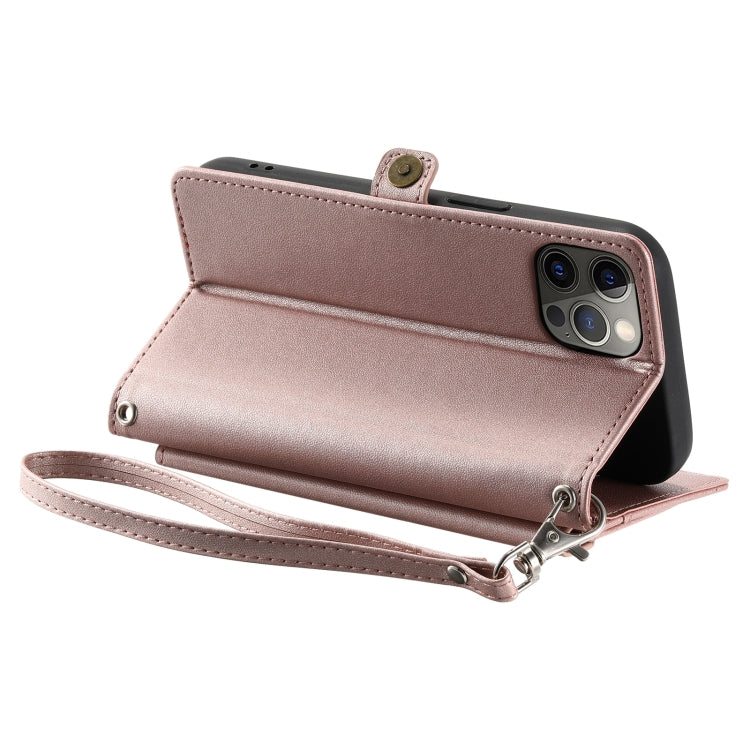 Wallet Multi-card Slot Leather Phone Case with Lanyard, For iPhone 12 Pro, For iPhone 11, For iPhone XS / X, For iPhone XS Max, For iPhone 8 Plus / 7 Plus