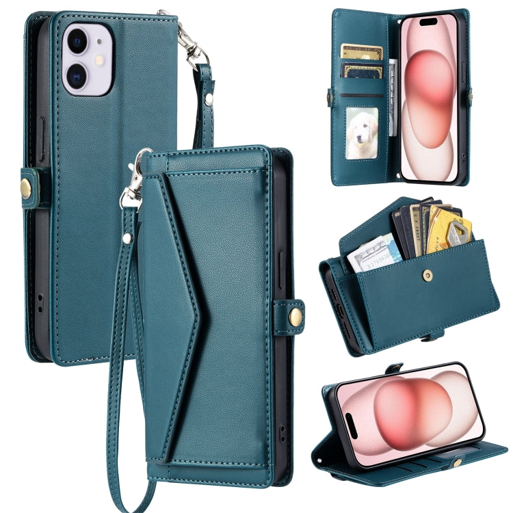 Wallet Multi-card Slot Leather Phone Case with Lanyard, For iPhone 12 Pro, For iPhone 11, For iPhone XS / X, For iPhone XS Max, For iPhone 8 Plus / 7 Plus