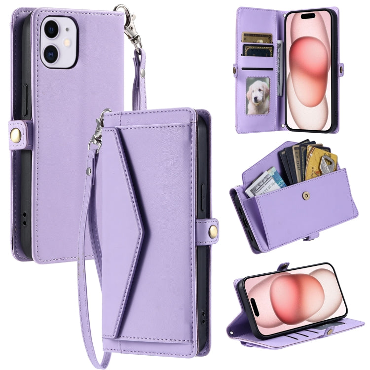 Wallet Multi-card Slot Leather Phone Case with Lanyard, For iPhone 12 Pro, For iPhone 11, For iPhone XS / X, For iPhone XS Max, For iPhone 8 Plus / 7 Plus