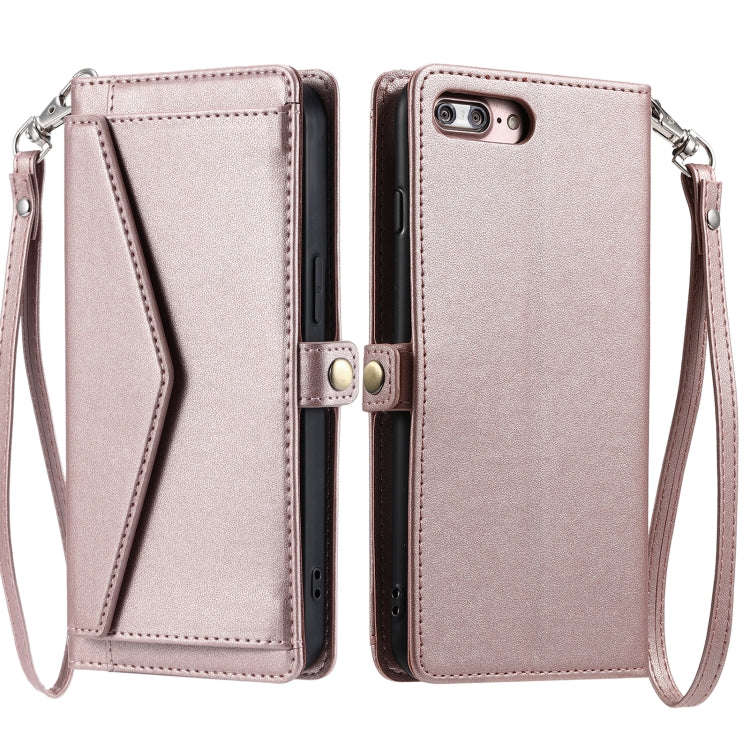 Wallet Multi-card Slot Leather Phone Case with Lanyard, For iPhone 12 Pro, For iPhone 11, For iPhone XS / X, For iPhone XS Max, For iPhone 8 Plus / 7 Plus