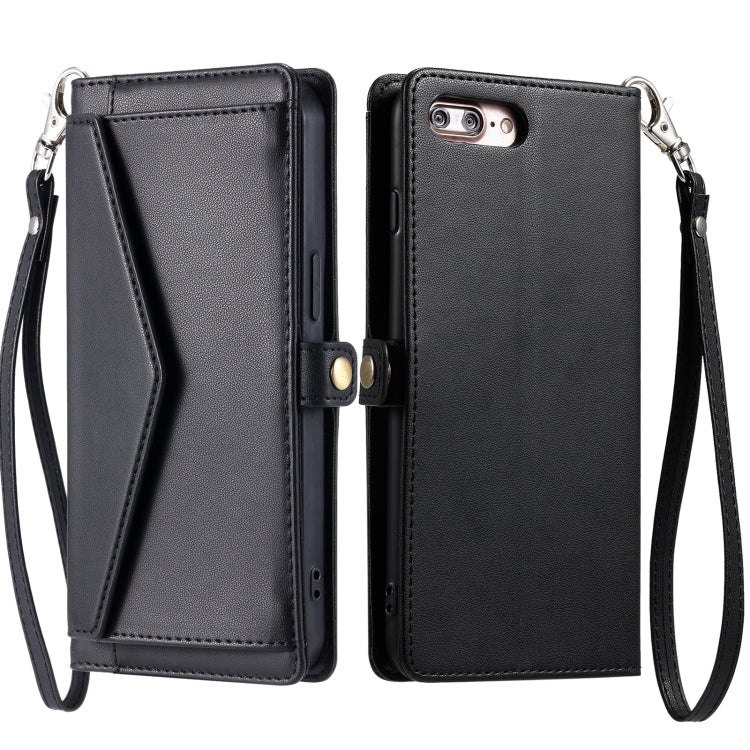 Wallet Multi-card Slot Leather Phone Case with Lanyard, For iPhone 12 Pro, For iPhone 11, For iPhone XS / X, For iPhone XS Max, For iPhone 8 Plus / 7 Plus