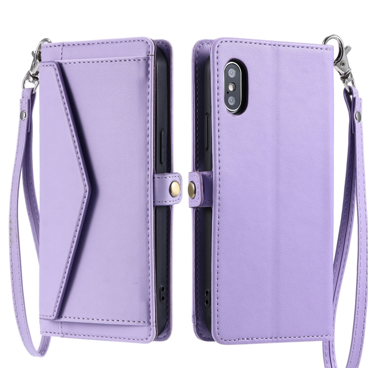 Wallet Multi-card Slot Leather Phone Case with Lanyard, For iPhone 12 Pro, For iPhone 11, For iPhone XS / X, For iPhone XS Max, For iPhone 8 Plus / 7 Plus