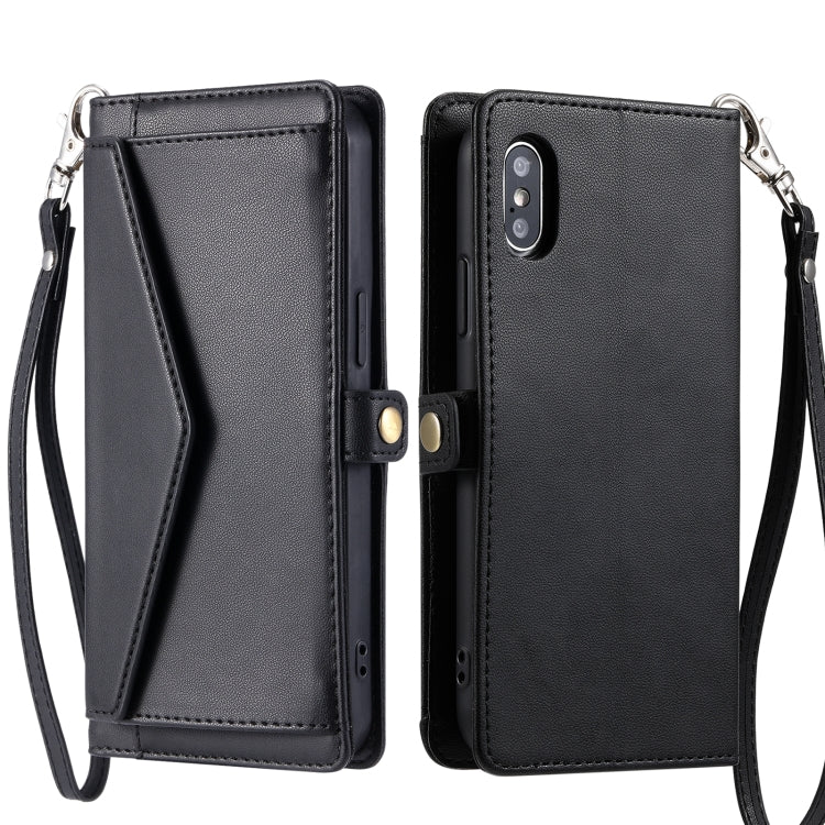 Wallet Multi-card Slot Leather Phone Case with Lanyard, For iPhone 12 Pro, For iPhone 11, For iPhone XS / X, For iPhone XS Max, For iPhone 8 Plus / 7 Plus