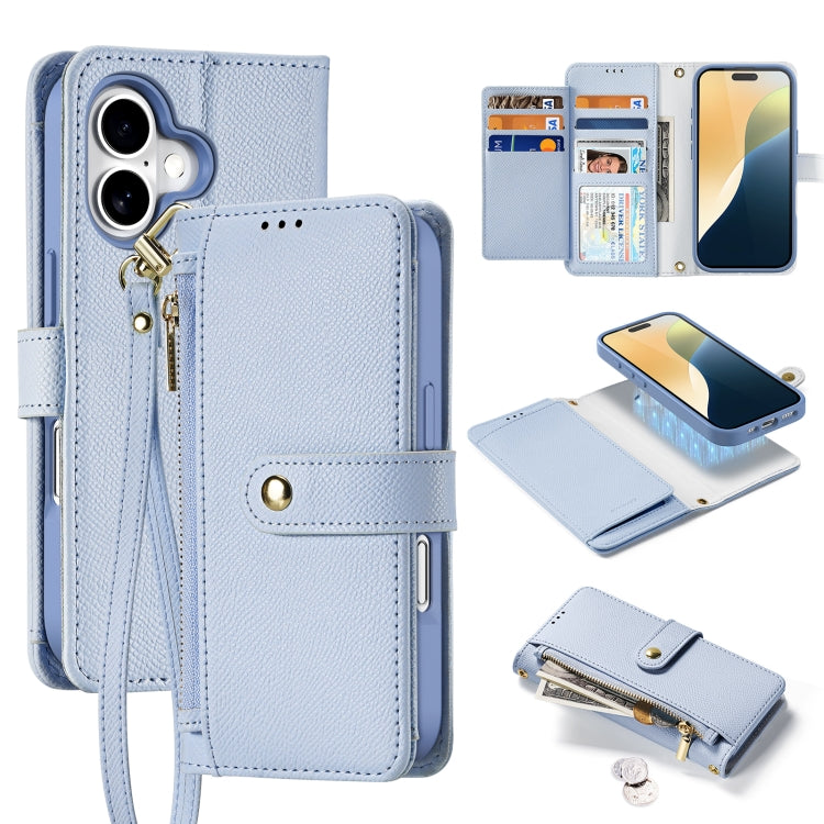 DUX DUCIS Lawa Series 2 in 1 Wallet Zipper Detachable MagSafe Phone Case with Lanyard, For iPhone 16 Pro Max, For iPhone 16 Pro, For iPhone 16 Plus, For iPhone 16, iPhone 16e, For iPhone 15 Pro Max, For iPhone 15 Pro, For iPhone 15 Plus, For iPhone 15