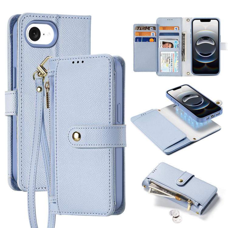 DUX DUCIS Lawa Series 2 in 1 Wallet Zipper Detachable MagSafe Phone Case with Lanyard, For iPhone 16 Pro Max, For iPhone 16 Pro, For iPhone 16 Plus, For iPhone 16, iPhone 16e, For iPhone 15 Pro Max, For iPhone 15 Pro, For iPhone 15 Plus, For iPhone 15