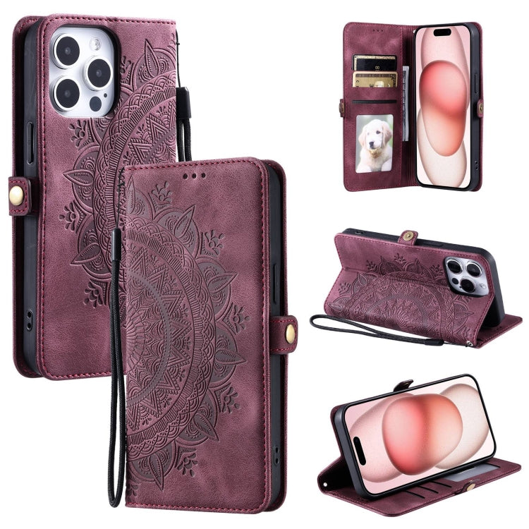 Skin Feel Totem Embossed Leather Phone Case, For iPhone 15 Pro, For iPhone 15 Plus, For iPhone 15, For iPhone 14 Plus, For iPhone 14, For iPhone 14 Pro