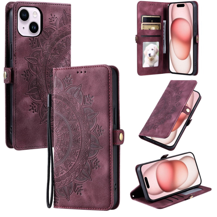 Skin Feel Totem Embossed Leather Phone Case, For iPhone 15 Pro, For iPhone 15 Plus, For iPhone 15, For iPhone 14 Plus, For iPhone 14, For iPhone 14 Pro