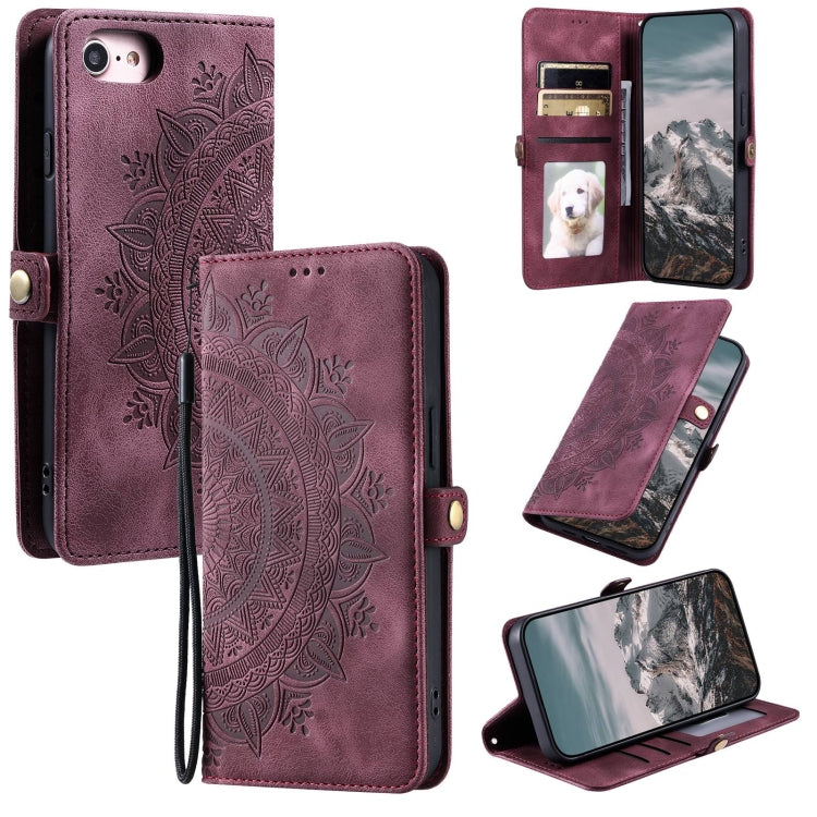 Skin Feel Totem Embossed Leather Phone Case, For iPhone 14 Pro Max, For iPhone 7 / 8 / SE 2022, For iPhone 13 Pro Max, For iPhone 13 Pro, For iPhone 13, For iPhone 13 mini